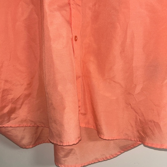 Vittorino Dress Shirt Men's Size XL 17-17 1/2 35-36 Orange Long Sleeve - Picture 8 of 11